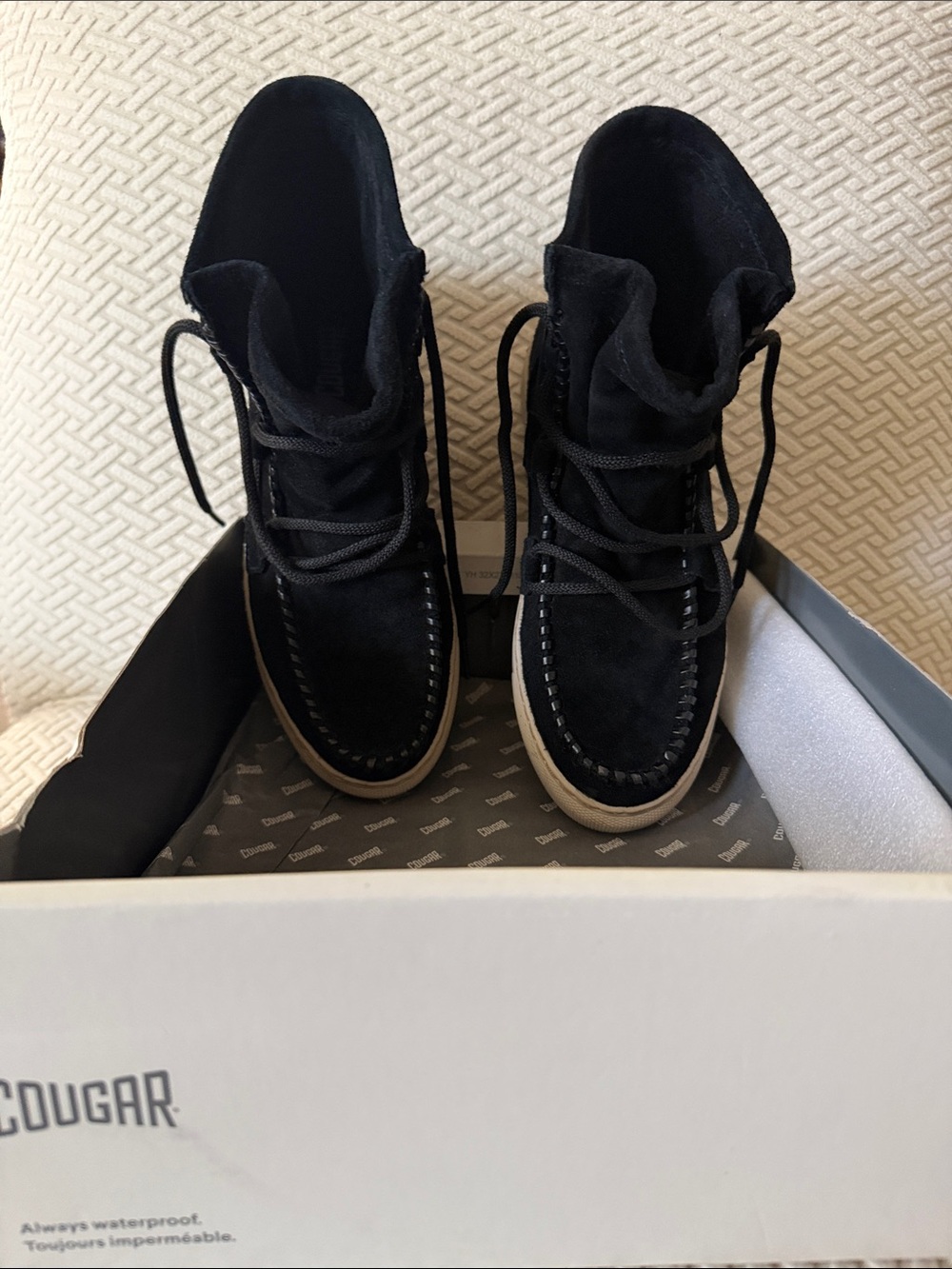 Cougar Womens Suede Lace-Up Boots